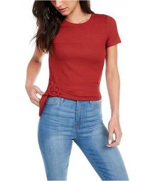 Juniors' Buckled Ribbed-Knit Top