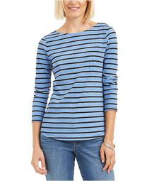 Petite Printed 3/4-Sleeve Top, Created for Macy's