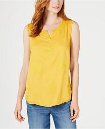 Petite Embroidered Top, Created for Macy's