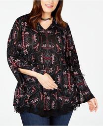Plus Size V-Neck Top, Created for Macy's