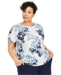 Plus Size Floral Print T-Shirt, Created For Macy's