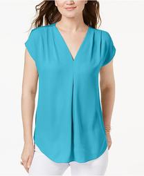 INC Petite Pleated Top, Created for Macy's