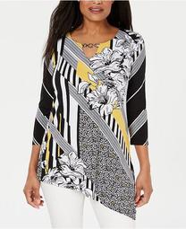 Petite Embellished Asymmetrical Tunic, Created for Macy's