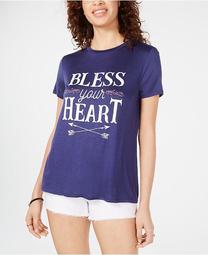 Juniors' Bless Your Heart Graphic-Print T-Shirt