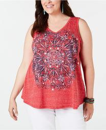 Plus Size Graphic Tank Top, Created for Macy's