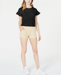 Juniors' Back-Tie French Terry Crop Top, Created for Macy's