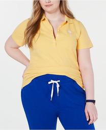 Plus Size 5-Button Polo, Created for Macy's