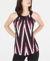 INC Petite Printed Twist-Neck Halter Top, Created for Macy's