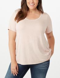 Plus Size Solid Seamed Tee