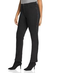 Ignoto High-Rise Straight-Leg Jeans in Black