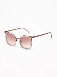 Mixed-Material Sunglasses for Women