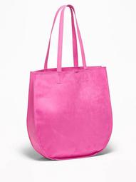 Faux-Suede Half-Moon Tote for Women