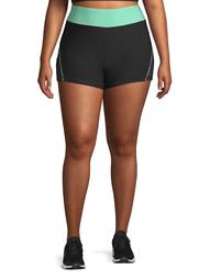 New York Laundry Women's Plus Size Active 5" Space Dye Bike Shorts