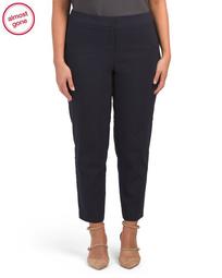 Plus Stretch Pants With Zip Front