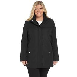 Plus Size Weathercast Hooded Bonded Anorak Rain Jacket