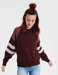 AE Fleece Color Block Pullover Sweatshirt