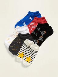 Printed Ankle Socks 6-Pack for Women