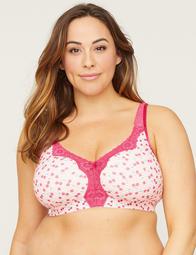 No-Wire Cotton Comfort Bra With Lace