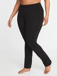 High-Waisted Elevate Compression Plus-Size Straight-Leg Pants
