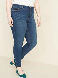 High-Waisted Secret-Slim Pockets Plus-Size Distressed Rockstar Jeans
