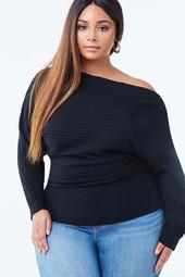 Plus Size Off-the-Shoulder Tunic