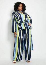 Striped Hi-Low Duster