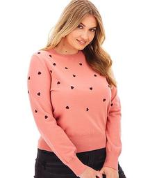 Oasis Curve Heart Embroidered Sweater