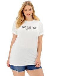 Butterfly Slogan T-Shirt