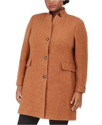 Plus Size Stand-Collar Coat, Created For Macy's