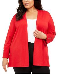 Plus Size Snap-Sleeve Cardigan, Created For Macy's
