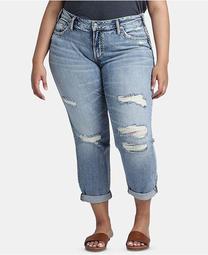 Trendy Plus Size Ripped Boyfriend Jeans