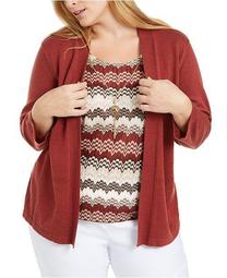 Plus Size Cedar Canyon Layered-Look Sweater