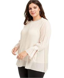 Plus Size Pleated Blouse, Created For Macy's