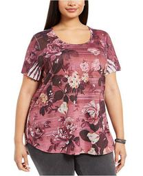 Plus Size Printed Short-Sleeve T-Shirt, Created For Macy's