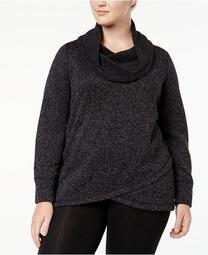 Plus Size Cowl-Neck Pullover, Created for Macy's