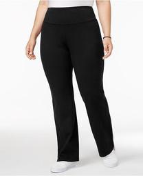Plus Size Tummy-Control Bootcut Yoga Pants, Created for Macy's