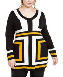INC Plus Size Colorblocked Tunic, Created For Macy's