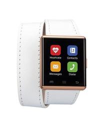 Air 2 Smartwatch Touch Screen IOS and android- 41mm White Double Wrap Leather Bands
