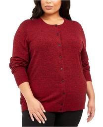 Plus Size Marled Fine Gauge Cardigan, Created For Macy's