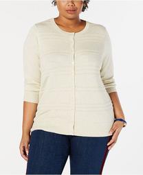 Plus Size Lurex® Cardigan, Created for Macy's