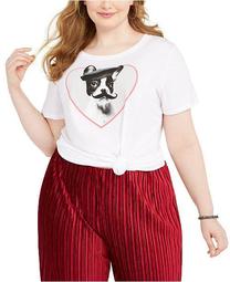 Trendy Plus Size French Bulldog Graphic T-Shirt