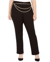 INC Plus Size Chain Belt Pants, Created For Macy's