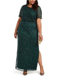 Plus Size Beaded Gown
