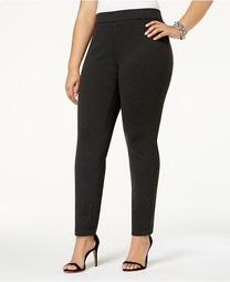INC Plus Size Skinny Pull-On Ponte Pants, Created for Macy's