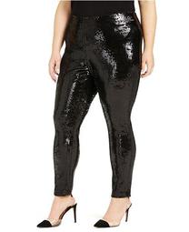 I.N.C. Plus Size Sequin Pull-On Pants, Created For Macy's