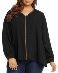 Studded Crepe Blouse