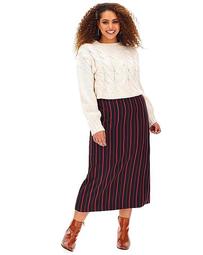 Pin Stripe Tailored Maxi Skirt
